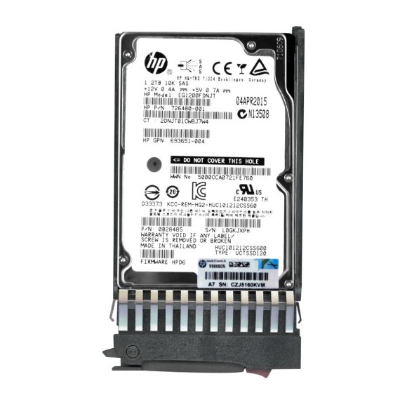 HP EG1200FDNJT 1.2TB SAS 2.5" 10K 726480-001