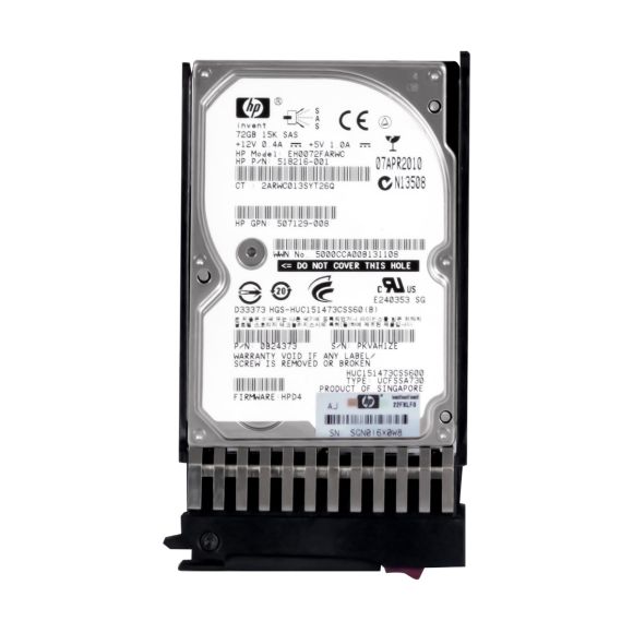 HP 518216-001 72GB SAS-2 15K 64MB 2.5'' EH0072FARWC