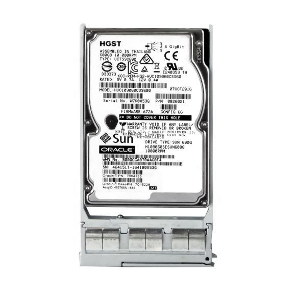 SUN 7064135 7045228 600GB 10K 64MB SAS-2 2.5'' H109060SESUN600G