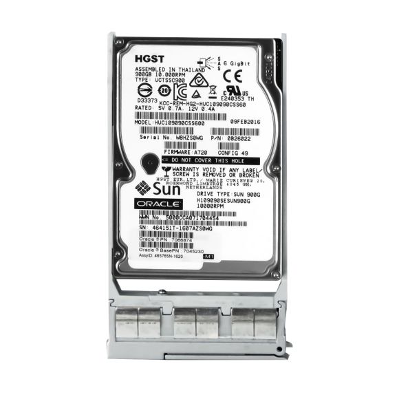 SUN 7066874 900GB 10K 64MB SAS-2 2.5" H109090SESUN900G