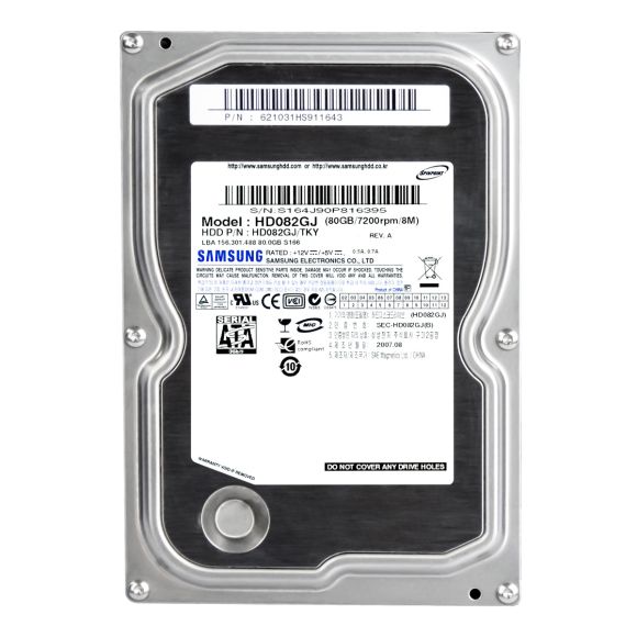 SAMSUNG HD082GJ 80GB SATA II 7200RPM 3.5''