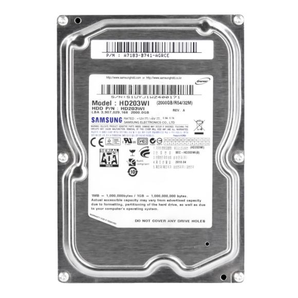 SAMSUNG SpinPoint F3EG 2TB 5.4K 32MB SATA II 3.5'' HD203WI