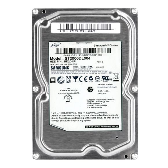 SAMSUNG SpinPoint F4EG 2TB 5.4K 32MB SATA II 3.5'' HD204UI ST2000DL004