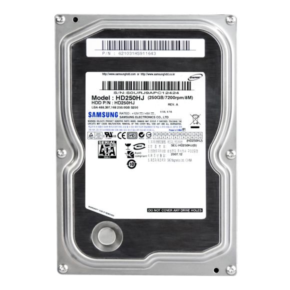 SAMSUNG SpinPoint S250 250GB 7.2K 8MB SATA II 3.5'' HD250HJ