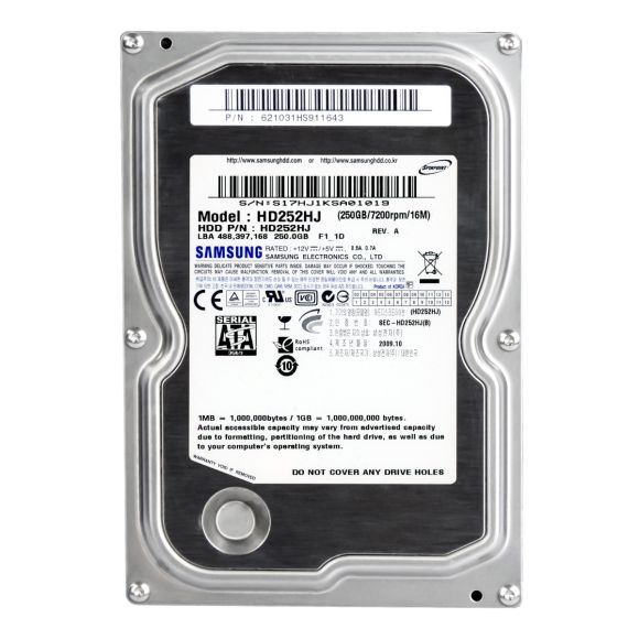 SAMSUNG HD252HJ 250GB SATA II 7200RPM 3.5''