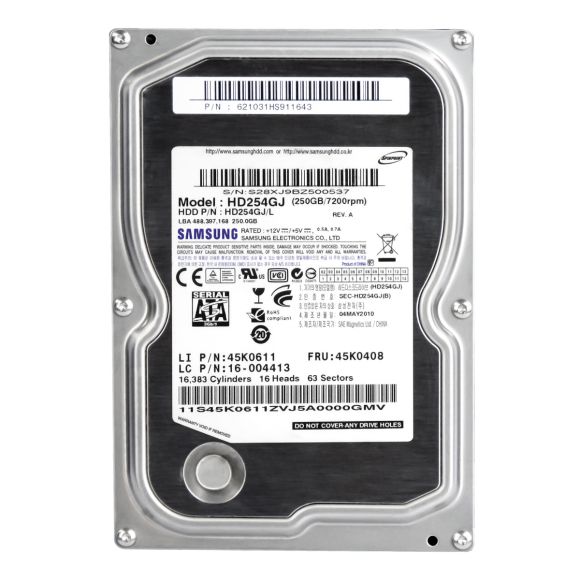 IBM 45K0408 250GB 7.2K 8MB SATA II 3.5'' HD254GJ