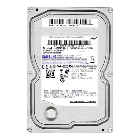 SAMSUNG 500GB 7.2k 16MB SATA II 3.5'' HD502HJ