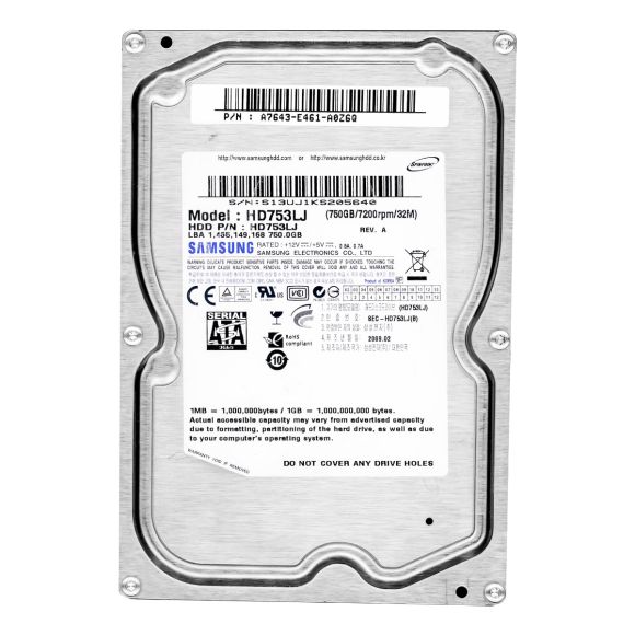 SAMSUNG HD753LJ 750GB SATA II 7200RPM 3.5''