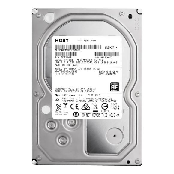 HGST DeskStar NAS 4TB 7.2K 64MB SATA III 3.5" HDN724040ALE640