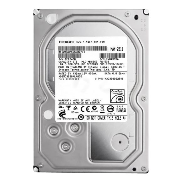 HITACHI DeskStar 5K3000 3TB 5.4K 32MB SATA III 3.5'' HDS5C3030ALA630