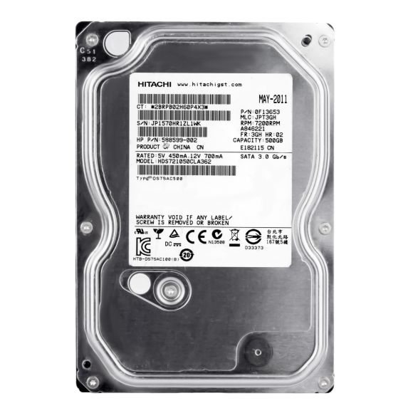 HITACHI DESKSTAR 500GB 7.2k 16MB SATA II 3.5'' HDS721050CLA362