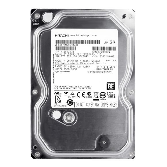 HITACHI DeskStar 7K1000.D 500GB 7.2K 32MB SATA III 3.5'' HDS721050DLE630