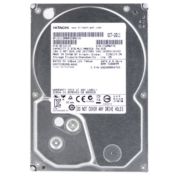 HITACHI DeskStar 7K3000 2TB SATA III 7.2K 64MB 3.5'' HDS723020BLA642