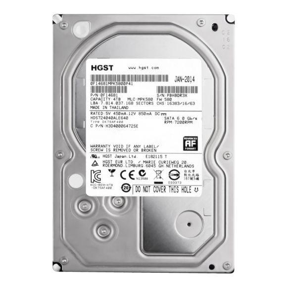 HGST DeskStar 7K4000 4TB 7.2K 64MB SATA III 3.5'' HDS724040ALE640