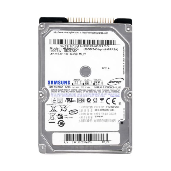 SAMSUNG SpinPoint M5 80GB 5.4k 8MB ATA 2.5'' HM080GC