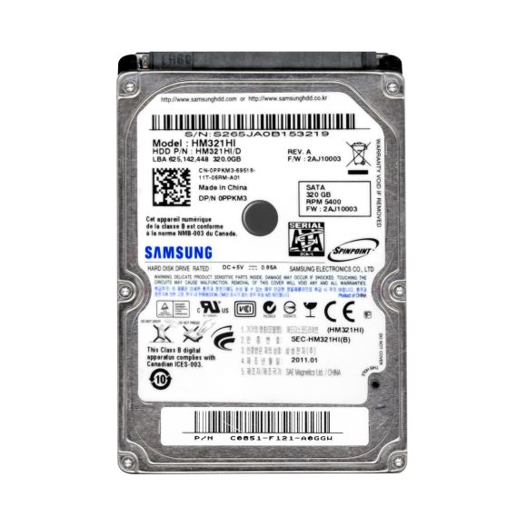 DELL 0PPKM3 320GB 5.4K 8MB SATA II 2.5'' HM321HI