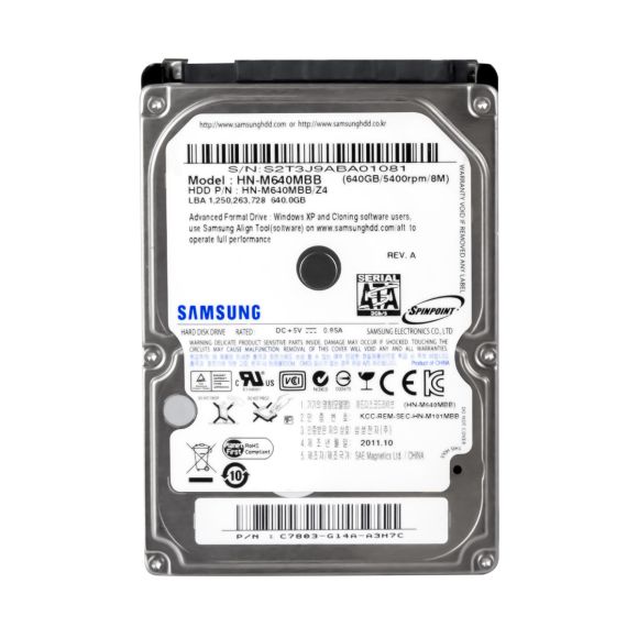 SAMSUNG SpinPoint M8 640GB 5.4K 8MB SATA II 2.5'' HN-M640MBB