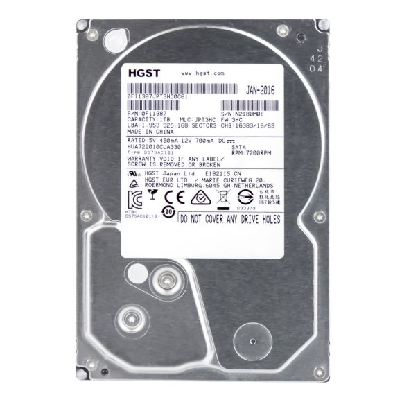 HGST UltraStar A7K2000 1TB 7.2K 32MB SATA II 3.5'' HUA722010CLA330