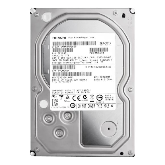 HITACHI UltraStar 7K4000 3TB 7.2K 64MB SATA III 3.5'' HUA723030ALA641