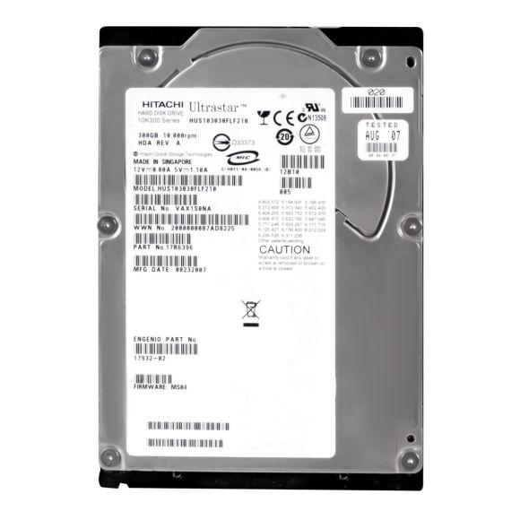 HITACHI 17R6396 300GB 10K 16MB FC 3.5'' HUS103030FLF210