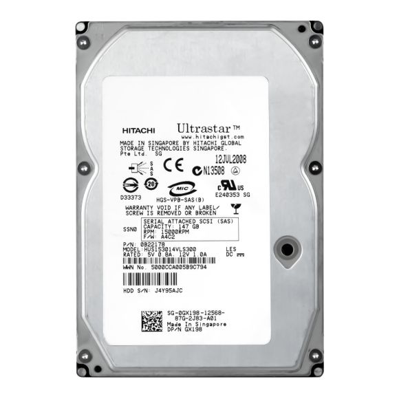 DELL 0GX198 146GB 15K SAS 3.5"