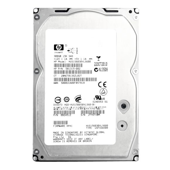 HP 300GB 623389-001 15K SAS 581315-002