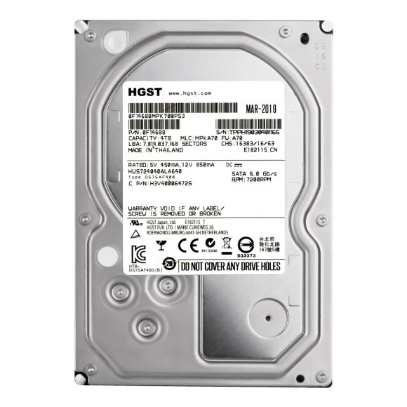 HITACHI UltraStar 7K4000 4TB 7.2K 64MB SATA III 3.5'' HUS724040ALA640