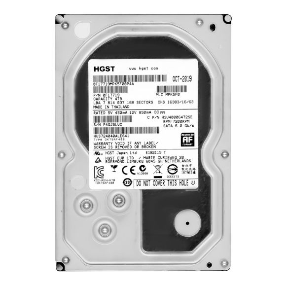 HGST UltraStar 7K4000 4TB SATA III 7.2k 64MB 3.5'' HUS724040ALE641