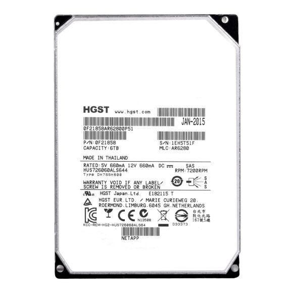 HGST UltraStar He6 6TB 7.2K 64MB SAS-2 3.5'' HUS726060ALS644