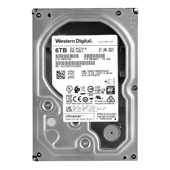 WD UltraStar DC HC310 6TB 7.2K 256MB SAS-3 3.5'' HUS726T6TAL5204