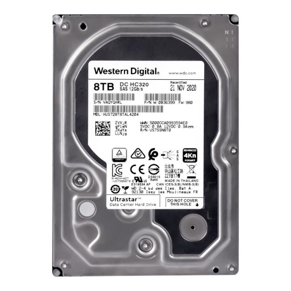 WD UltraStar DC HC320 8TB 7.2K 256MB SAS-3 3.5'' HUS728T8TAL4204