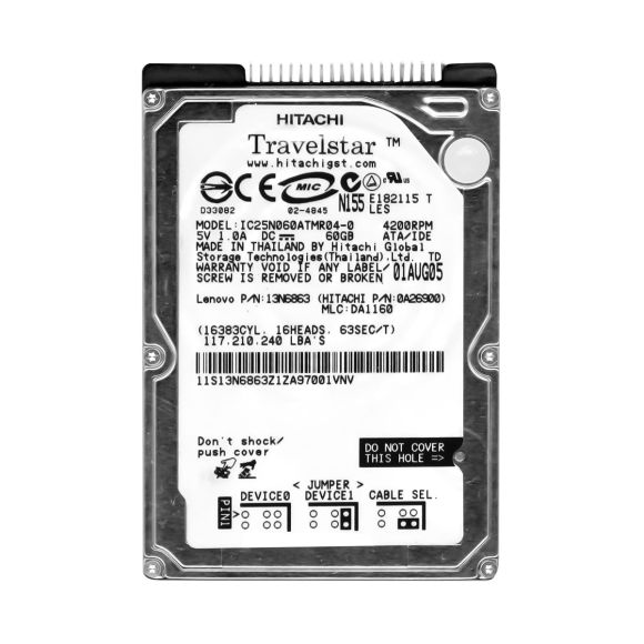 HITACHI TravelStar 80GN 60GB ATA 4.2K 8MB 2.5'' IC25N060ATMR04-0