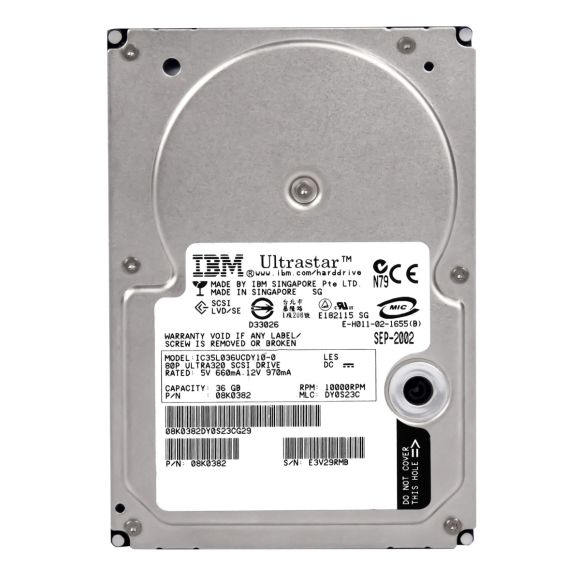 IBM HITACHI 08K0382 SCSI 8MB 36GB