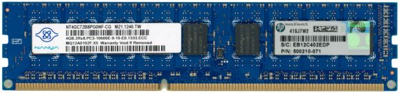 HP 647657-071 4GB DDR3 1333MHz UNBUFFERED ECC HMT351U7CFR8A-H9