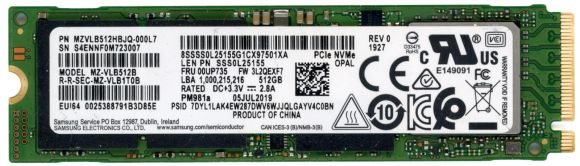 LENOVO 00UP735 512GB M.2 2280 PCIe NVMe MZ-VLB512B