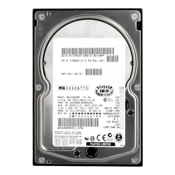 DELL 076EXF 36GB 10K 4MB SCSI U160 3.5'' MAJ3364MP