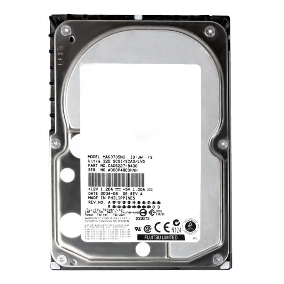 HDD FUJITSU MAS3735NC 73GB 15K 80-PIN U320 CA06227-B80700DV