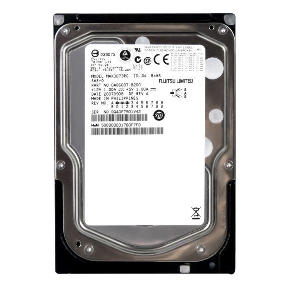 Fujitsu MAX3073RC 73GB 15k RPM SAS 16MB