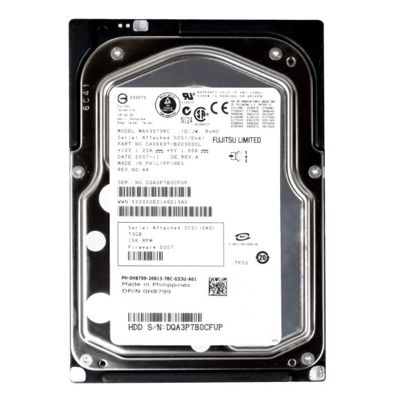 DYSK TWARDY DELL 0H8799 73GB 15000RPM SAS 3.5''