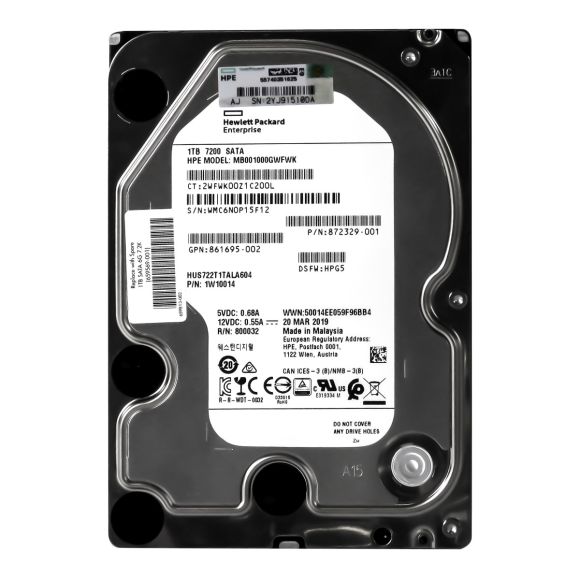 HP 872329-001 1TB 7.2K 128MB SATA III 3.5'' MB001000GWFWK