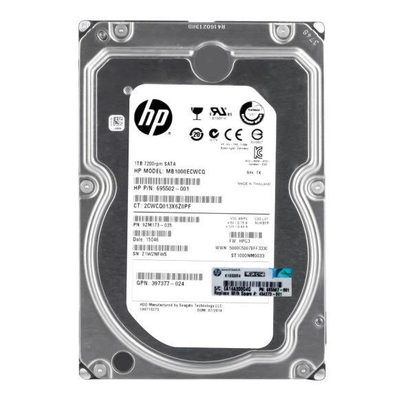 HP 695502-001 1TB 7.2K 128MB SATA II 3.5'' MB1000ECWCQ