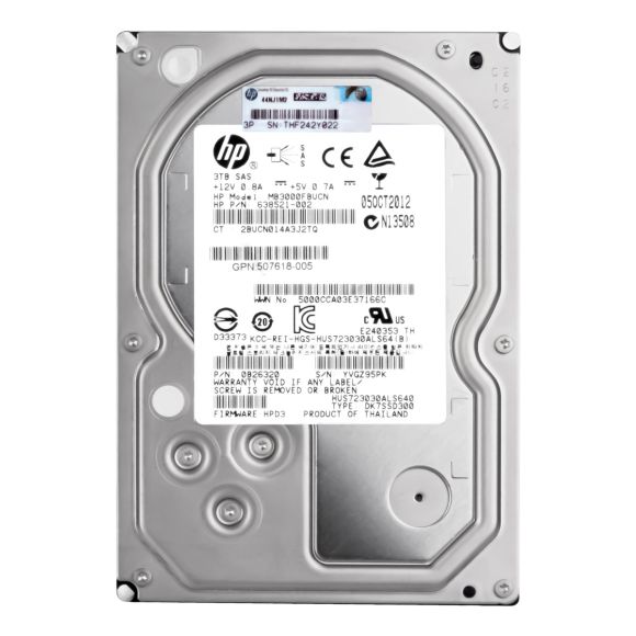 HP MB3000FBUCN 3TB 6G SAS 7.2K 3.5" 625140-001