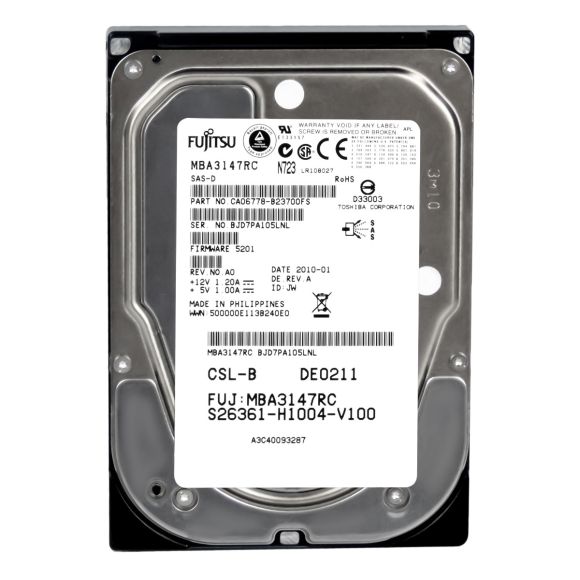 Fujitsu MBA3147RC SAS 147GB 15K 16MB