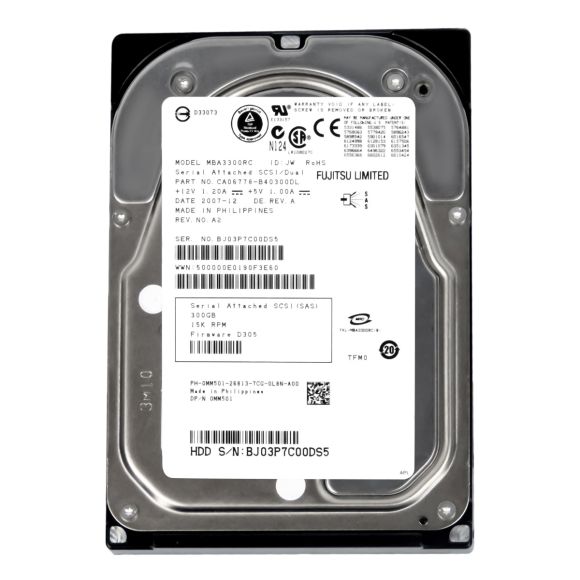 DELL 0MM501 HDD 300GB 15K 16MB SAS 3.5" LFF MBA3300RC