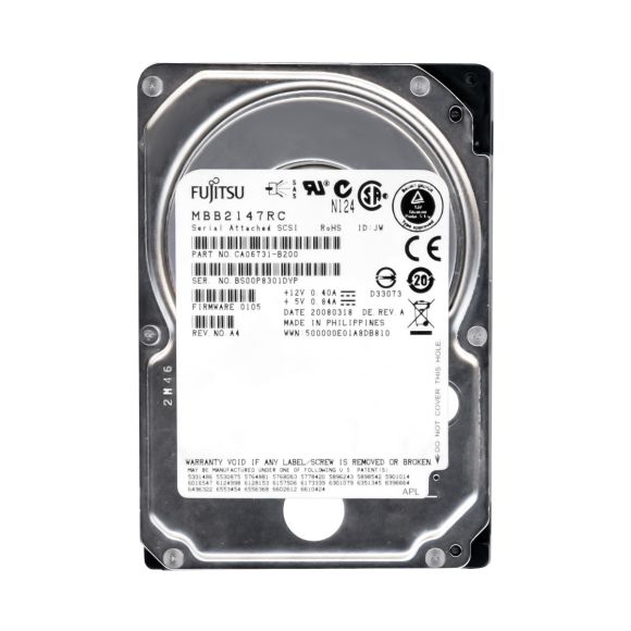 FUJITSU MBB2147RC 147GB 10K 16MB SAS 2.5"