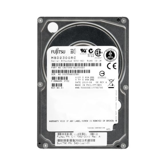 SUN 540-7991-01 300GB 10K 16MB SAS-2 2.5'' MBD2300RC