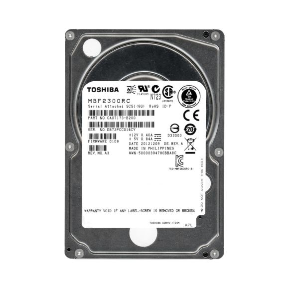 HDD TOSHIBA MBF2300RC HDD 300GB 10K SAS 2.5''