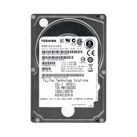 FUJITSU A3C40120418 600 GB SAS 10K 16MB 10K