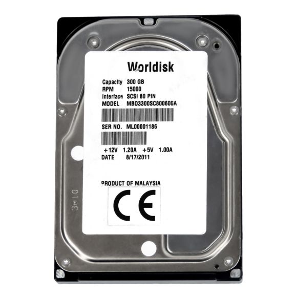 WORLDISK 300GB 15K 8MB SCSI U320 3.5'' MBO3300SC800600A