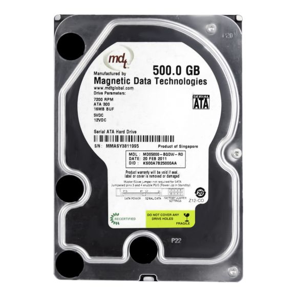 MDT 500GB 7.2K 16MB SATA II 3.5'' MD05000-BQDW-R0